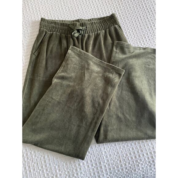 JoyLab Green Velour Split Ankle Casual Pants Sz M - Picture 2 of 9